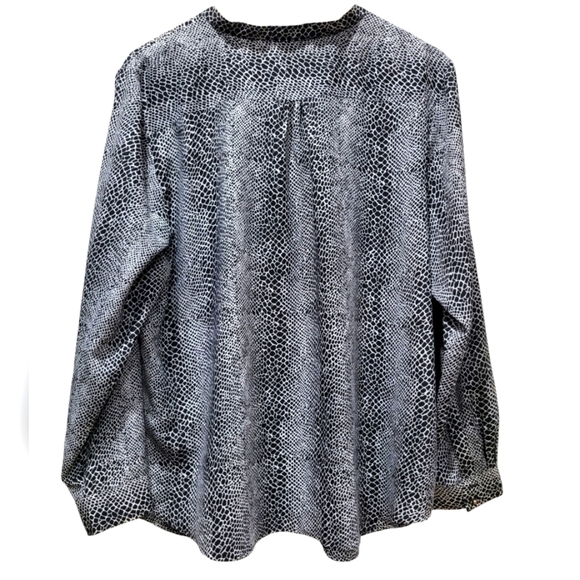 2X VIOLET & CLAIRE Animal Print 3/4 Gold Tone Button Down Long Sleeve Blouse - Picture 3 of 7